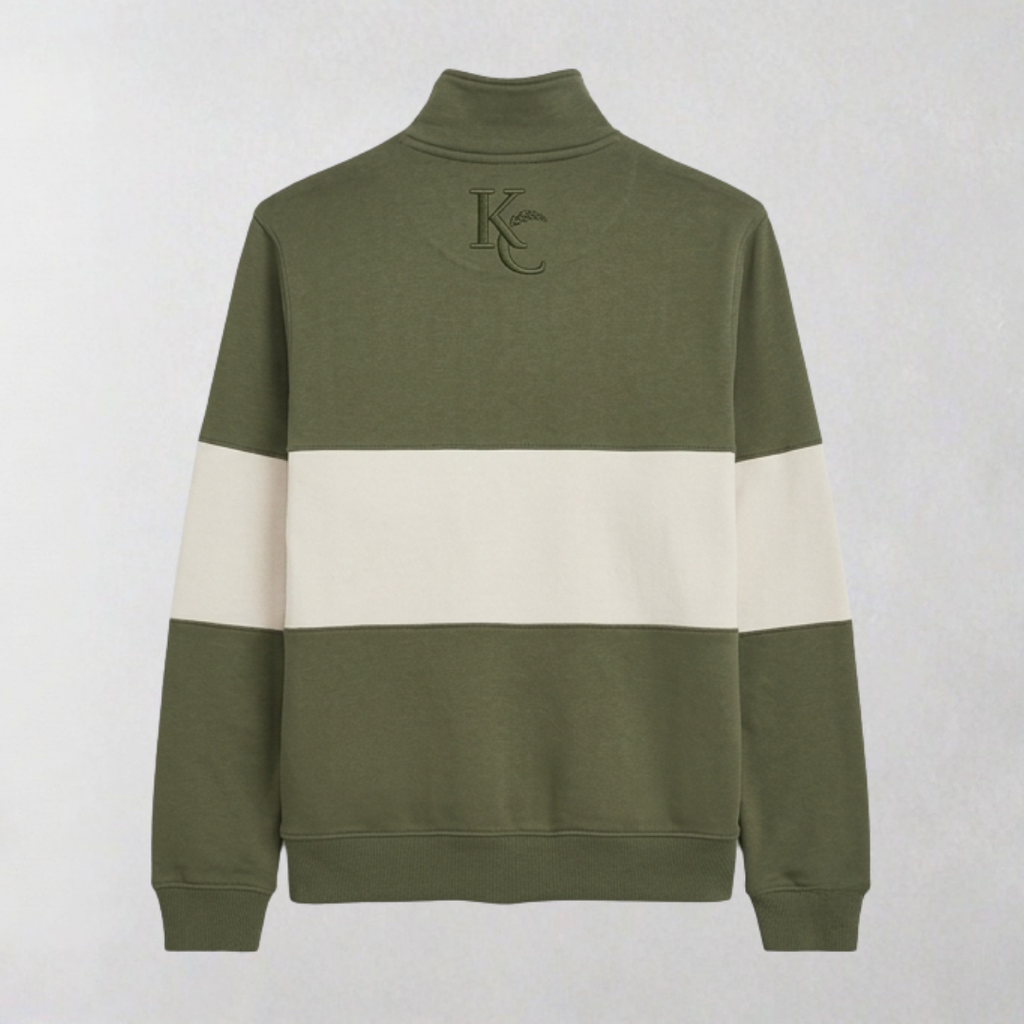 Quarter Zip Jumper - Vineyard Green