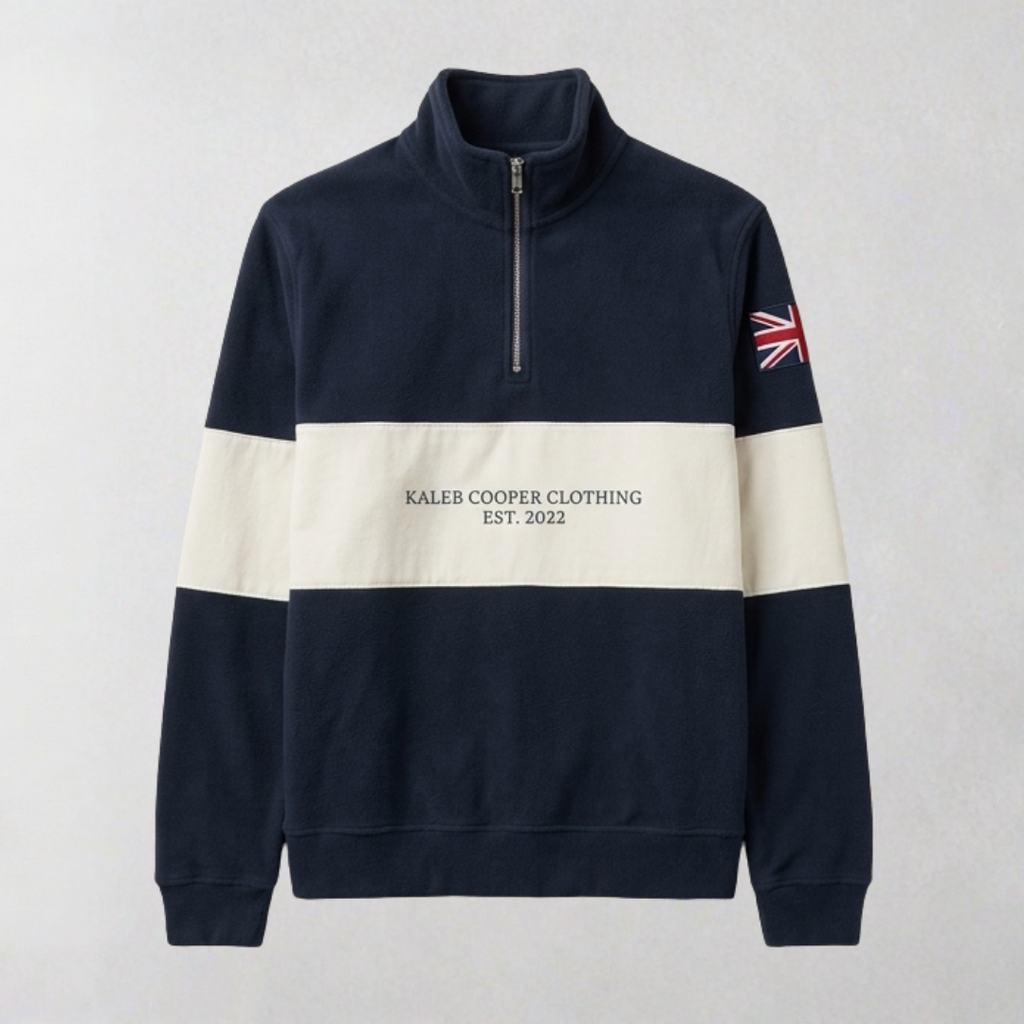 Quarter Zip Jumper - Navy
