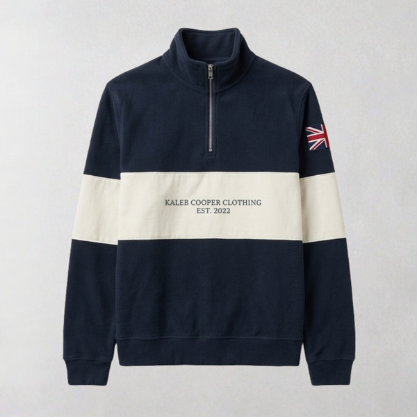 Quarter Zip Jumper - Navy