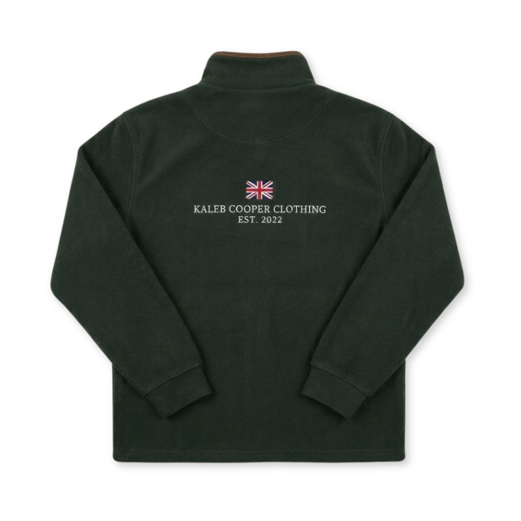 Men's Half Zip Fleece - Green