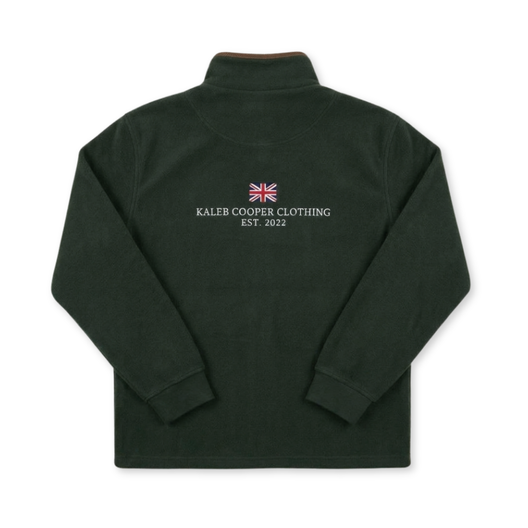 Ladies Half Zip Fleece - Green