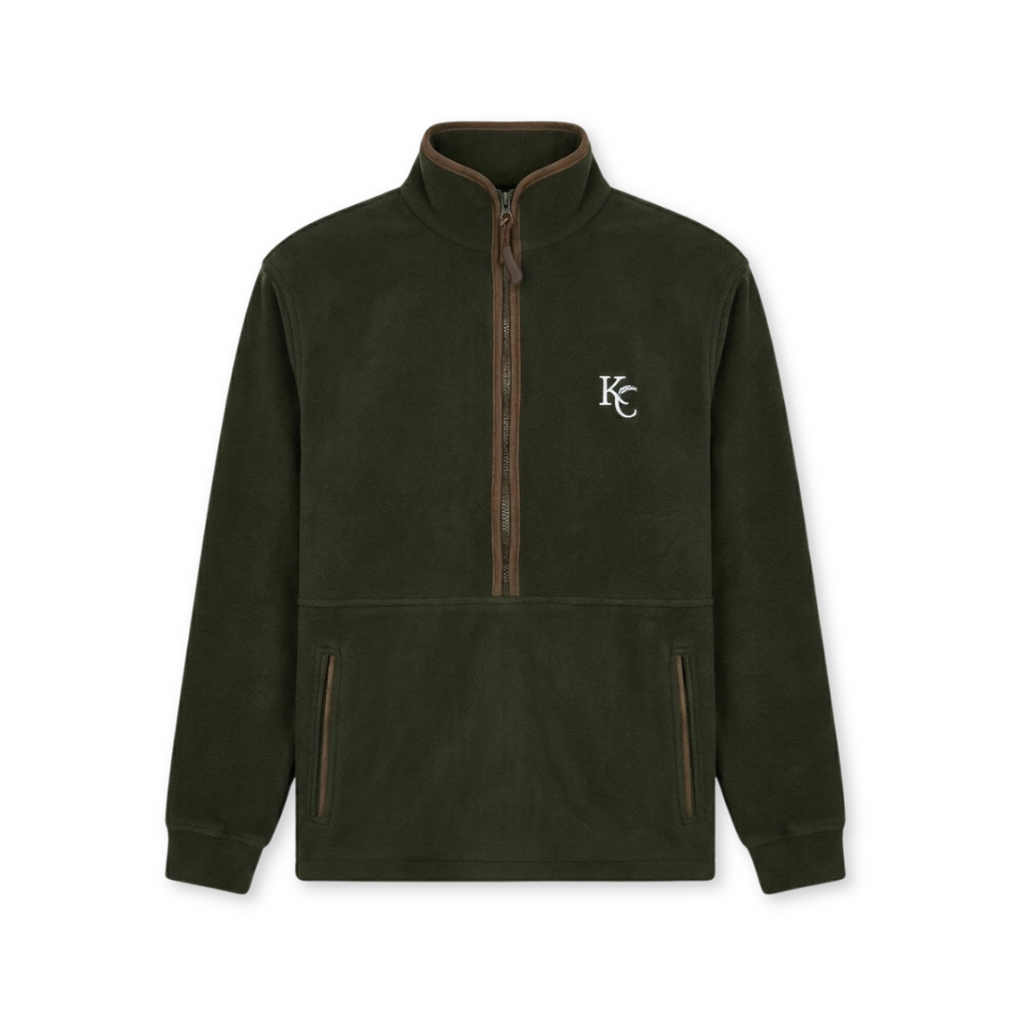 Men's Half Zip Fleece - Green