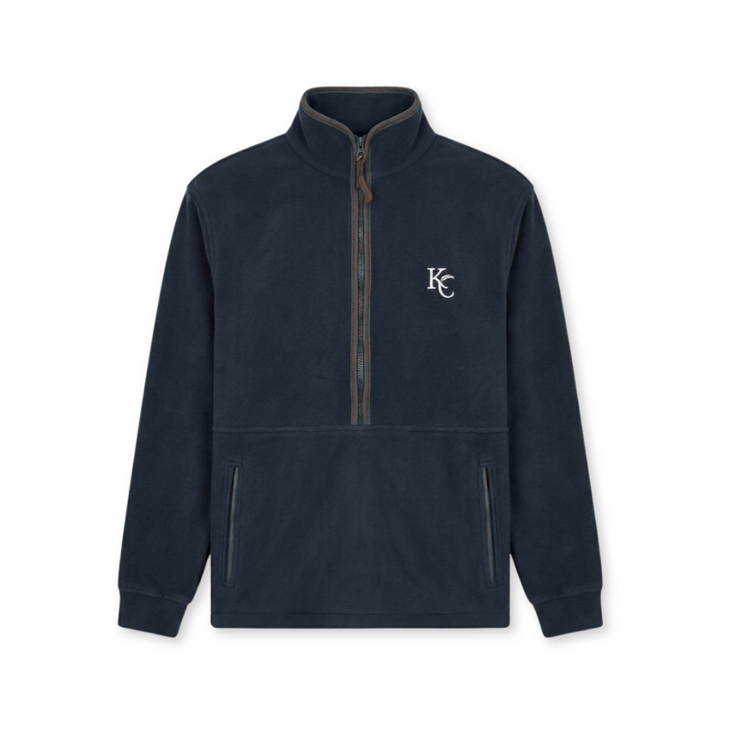 Ladies Half Zip Fleece - Navy